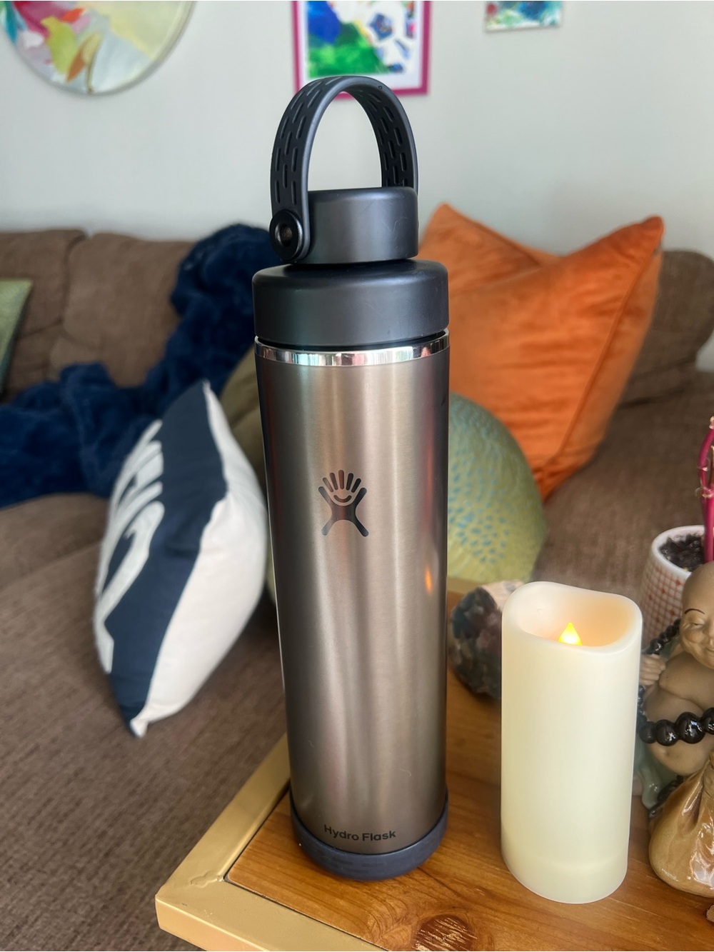 Hydro Flask Trail Series Lightweight Obsidian Insulated Bottle Chug Cap 24oz